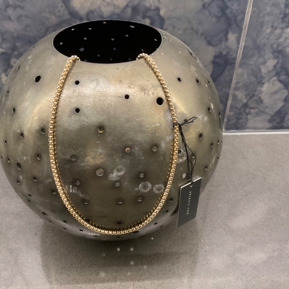 10K Gold Plated Italian Thin Box Chain Necklace, 18” NWT - Picture 2 of 4